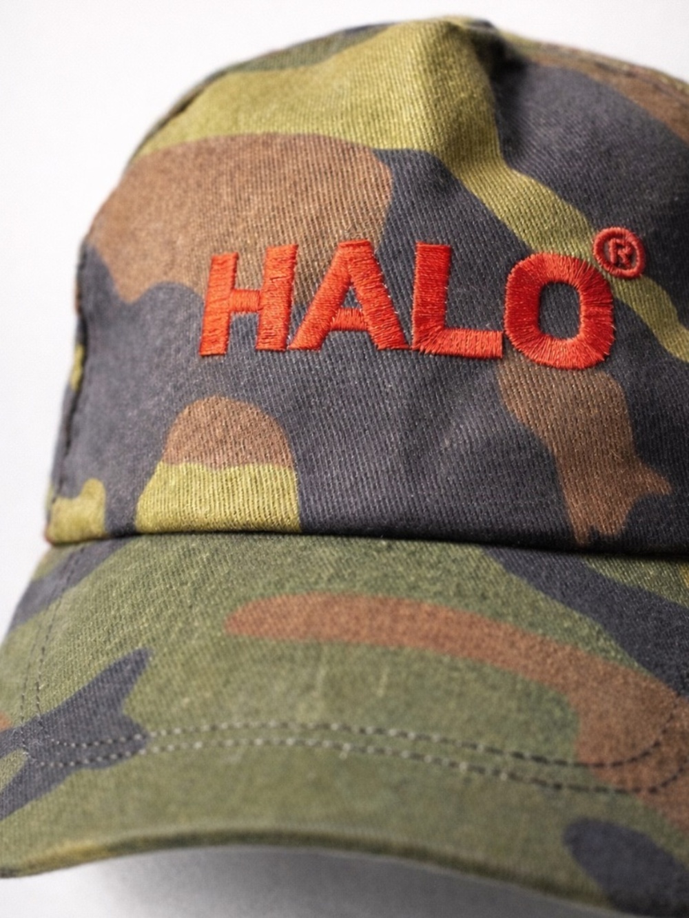 Vintage Halo Video Game Camo Hat - Embroidered Logo Cap - Military Style Dad Hat